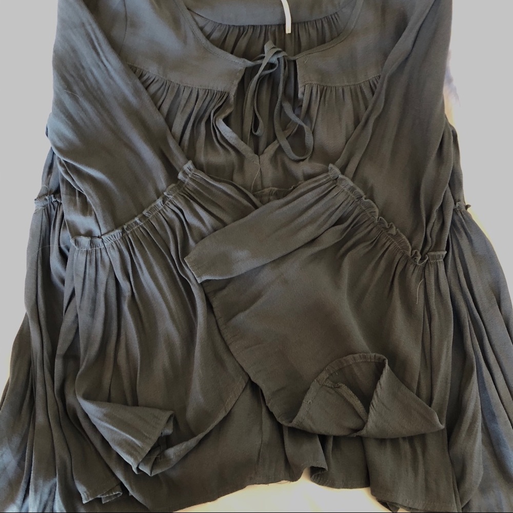 Free people charcoal blouse